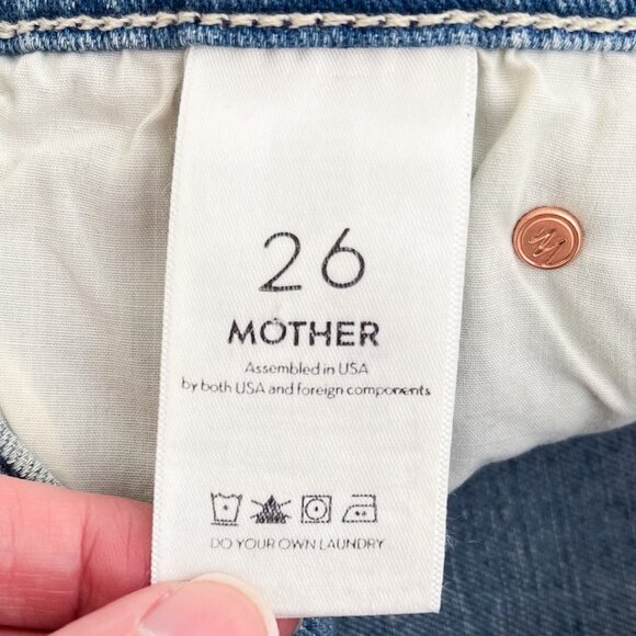 Mother The Super Stunner Ankle Jean in When Sparks Fly High Rise Size 26 Blue - Picture 8 of 16